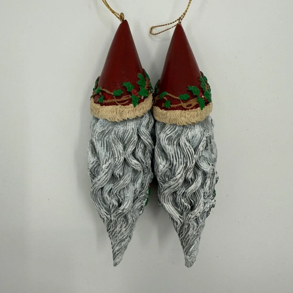 Vintage Santa Clause Ornament Lot Of 4 Bear Lamb‎ Deer
